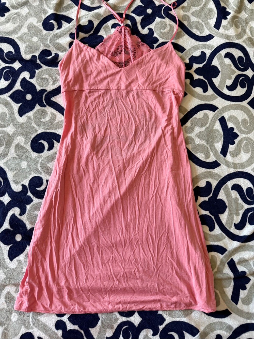 Victoria’s Secret Pink Lace-Trim Slip Dress